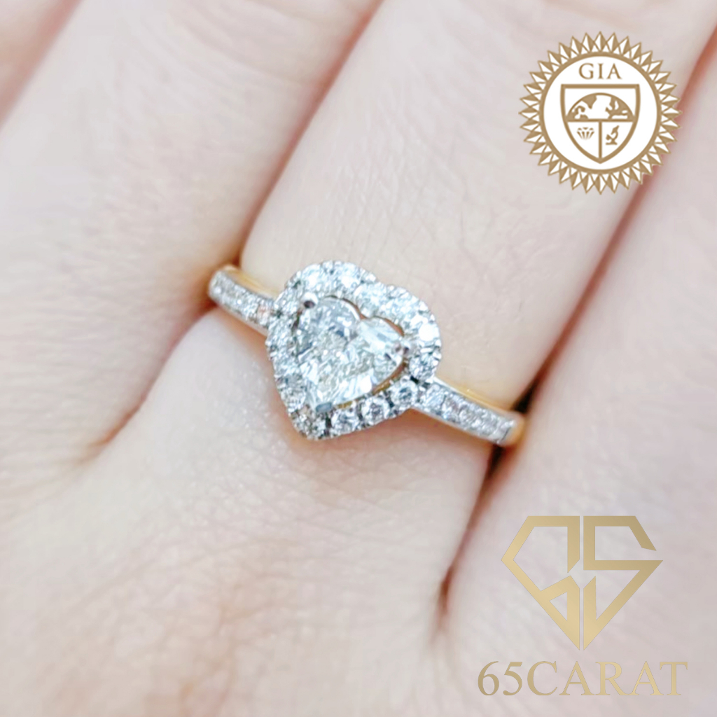 65carat-แหวนเพชรแท้-ทองแท้-เพชรหัวใจเม็ดใหญ่-พร้อมใบเซอร์-gia-เพชรรวมเกือบ-1-กะรัต