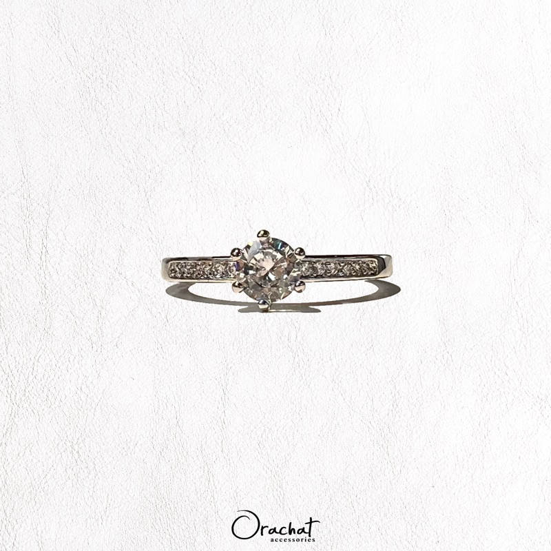ภาพหน้าปกสินค้าCris ring. (แหวนงานชุบทองคำขาว เพชร CZ) จากร้าน orachat_accessories บน Shopee