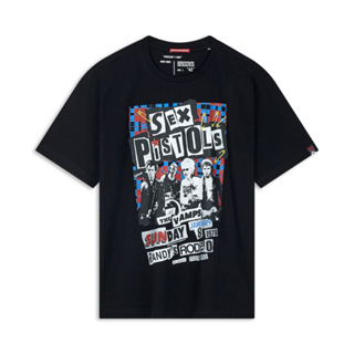 DAVIE JONES เสื้อยืดโอเวอร์ไซส์ พิมพ์ลาย สีดำ Graphic Print Oversize T-Shirt in black TB0314BK