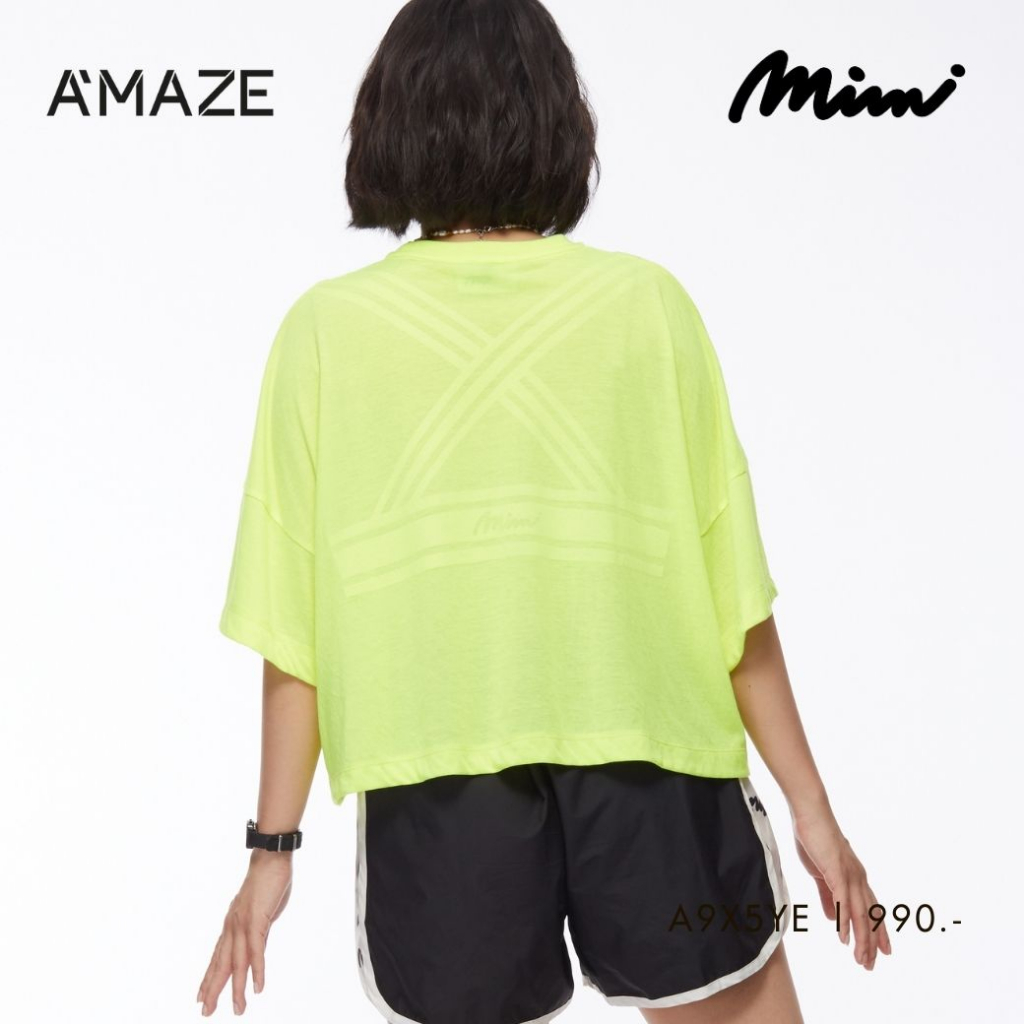 mimi-เสื้อครอป-แขนสั้น-สี-เหลือง-เขียว-a9x5ye