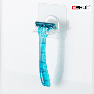 DeHUB ที่แขวน ที่โกนหนวด ติดผนังไม่ต้องเจาะ ตะขอแขวนที่โกนหนวด ที่วางที่โกนหนวด  (Vacuum Pad Razor Holder)