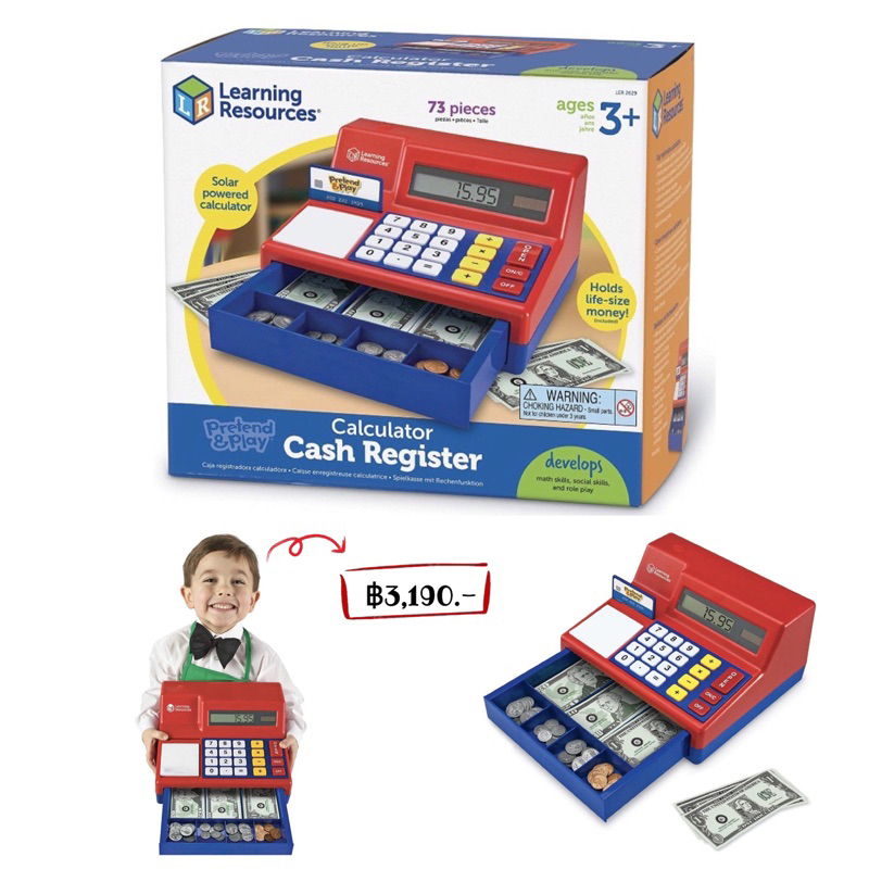 Learning Resources Pretend & Play Calculator Cash Register | Shopee ...