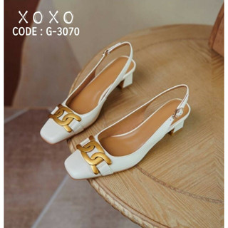 G-3070 รองเท้าคัชชู ทรงเปิดหลัง ส้นสวยเก๋ น้ำหนักเบา