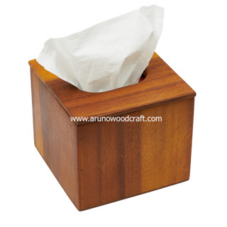 กล่องทิชชู่เล็ก l Acacia Wood Tissue Box