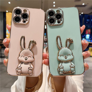 เคส ลายกระต่าย ขาตั้ง  สำรับรุ่น Samsung A14 A73 A12 M12 A53 A52 A52S A04S A13 4G A31 5G A23  เคสนิ่ม