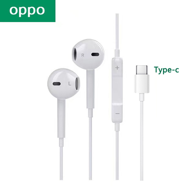 oppo-reno-หูฟังสเตอริโอ-m1-โทรออก-ฟังเพลง-ปลั๊ก-type-c-รับประกัน-1-ปี