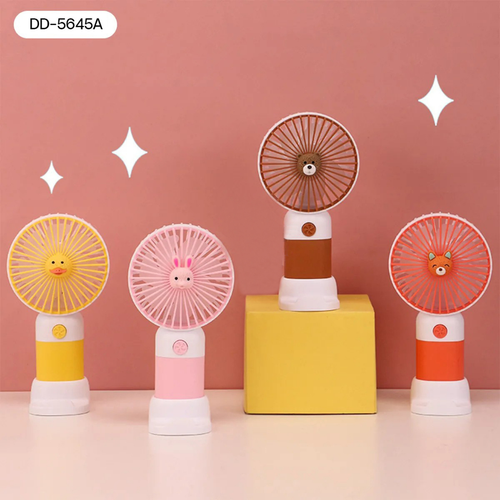 พัดลมพกพา-portable-fan-พัดลมน่ารัก-พัดลมมินิ-mini-fan-พัดลมมือถือ-handheld-fan-พัดลมลายการ์ตูน-พัดลมไร้สาย-พัดลมแบบชาร์จ