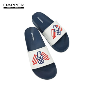 DAPPER รองเท้าแตะแบบสวม Eagle Embossed Pool Slide Sandals สีกรมท่า (HSKW1/1652SL)