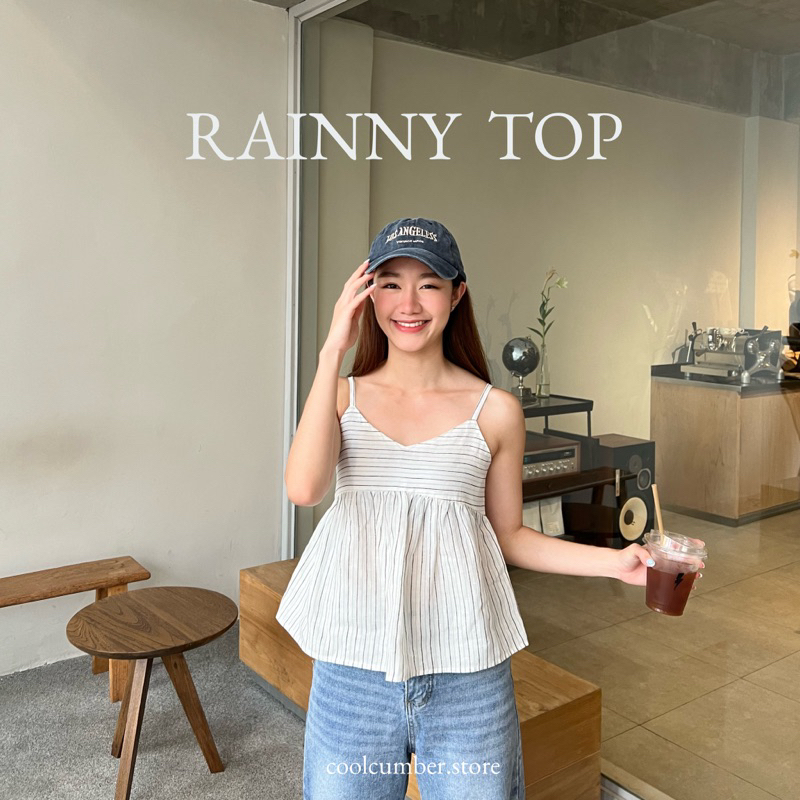 พร้อมส่ง-rainny-top-สายเดี่ยวผ้าลินินญี่ปุ่นแท้-100