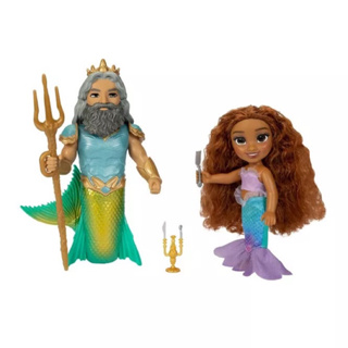 (ของแท้100%) Disney’s The Little Mermaid 6" Petite Character Gift Set Ariel and Triton