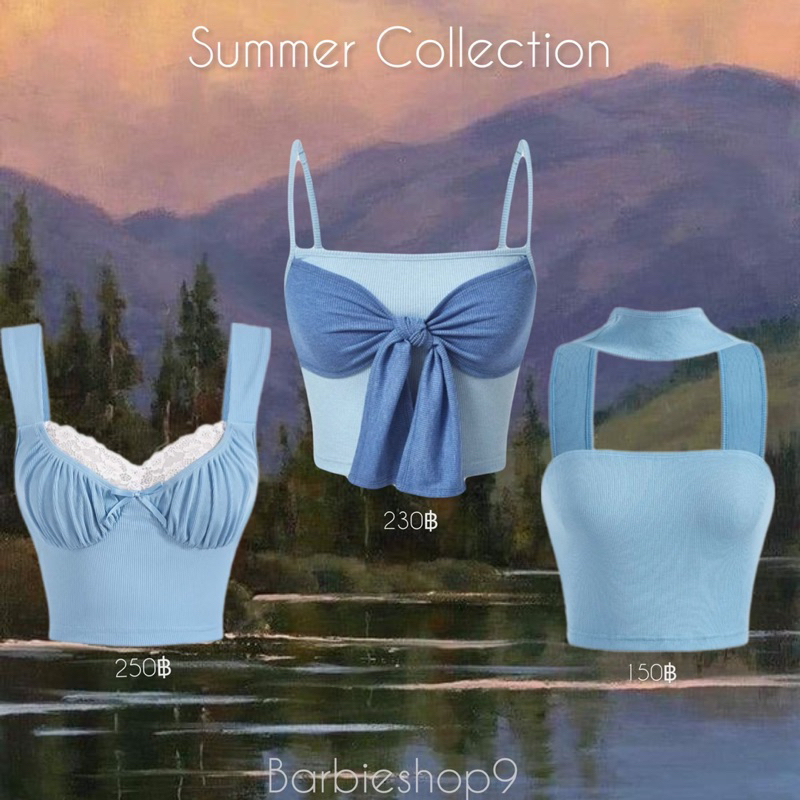 summer-collection-สายเดี่ยว-เสื้อกล้าม-ชุดไปทะเล-ครอปสุดน่ารัก