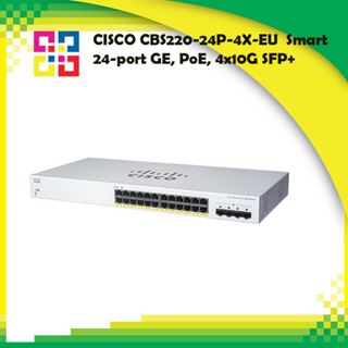 CISCO CBS220-24P-4X-EU  Smart 24-port GE, PoE, 4x10G SFP+