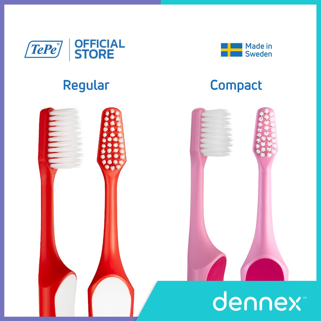 tepe-supreme-แปรงสีฟันขนนุ่ม-2-ระดับ-แปรงสีฟันเทเป้-สุพรีม-แพ็คเดี่ยว-4-ชิ้น-คละสี-by-dennex