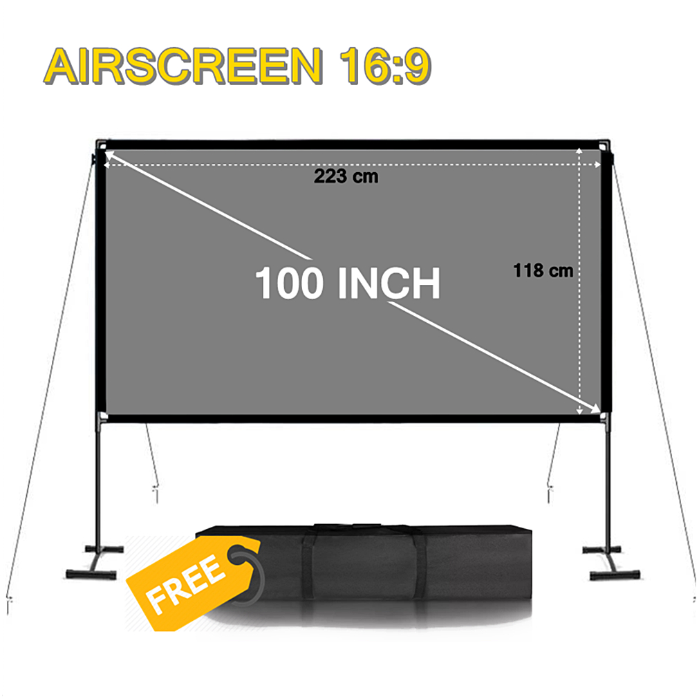 จอโปรเจคเตอร์ AIR Screen 16:9 100 120 นิ้วโปรเจคเตอร์ Anti-Light และ ...