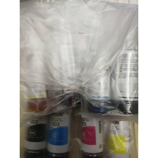 น้ำหมึกแท้ Epson L3110 L3150 L3210 L3250 Origianal Epson003 003 Ink Bottle 65ml. ชุด4สี ไม่มีกล่อง แท้100%