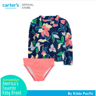 CARTERS  SET SWIM NAVY FLORAL 2PC คาร์เตอร์ชุดว่ายน้ำแขนยาวเด็กผู้หญิง ลายดอกไม้  เซท 2 ชิ้น L10