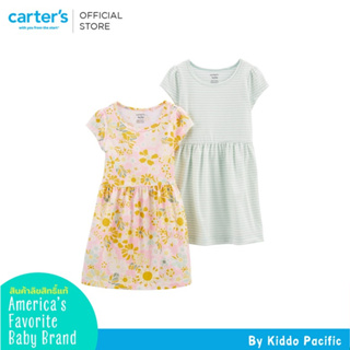 CARTERS 2PK DRESSES  PINK FLORAL คาร์เตอร์เดรสเด็กผู้หญิง คอกลม Set 2 ชุด L10