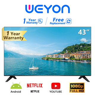 ภาพขนาดย่อของภาพหน้าปกสินค้าWEYON ทีวี LED 40/43 นิ้ว Smart TV FULL HD แอนดรอยด์ทีวี ดูNetflix Youtube ประกันศูนย์ 1 ปี W-40wifi จากร้าน gtsuperstore บน Shopee ภาพที่ 1