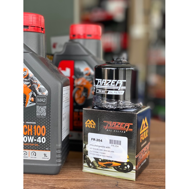 ชุดถ่ายน้ำมันเครื่อง-motul-htech100-กรอง-204-สำหรับรถ-cb500-cbr500-cb650f