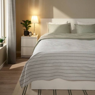 IKEA​ ผ้าคลุมเตียง​ ผ้าห่ม​  มี​ 2ขนาด​ มี2สีSKÄRMLILJA แควร์มลิลยา