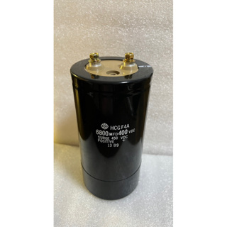 Capacitor 6800uF 450 Vdc  ตัวเก็บประจุ HITACHI ขนาดสูง15.5x9cm. สีดำ คาปาซิเตอร์ 6800UF 450Vdc ของแท้พร้อมส่ง