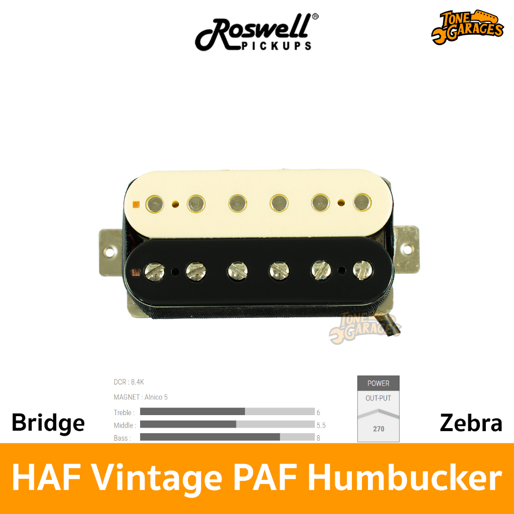 Roswell HAF PAF-Style Vintage Alnico 5 Humbucker Pickups Made In Korea ...