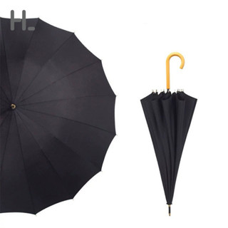 โปรโมชั่น : happylife ร่มด้ามยาว 16 กระดูก สไตล์ญี่ปุ่น ด้ามตรง ร่มกันแดด กันแดด กันฝน ร่มจับโค้ง