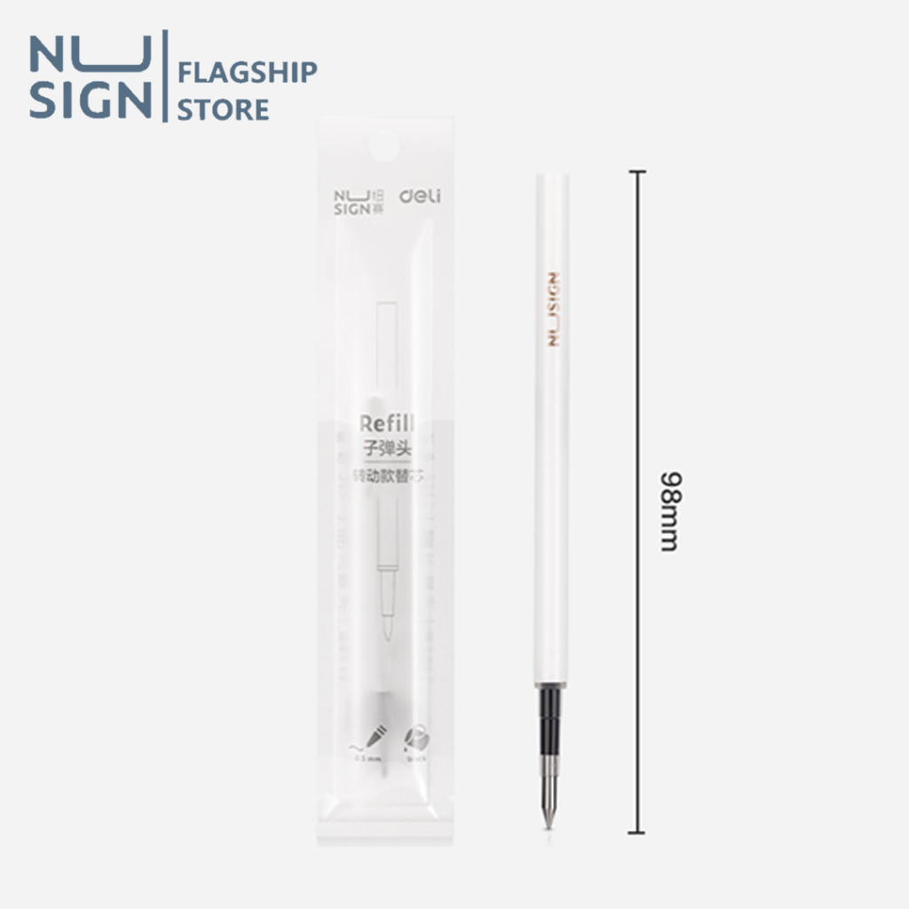 Nusign ไส้ปากกาเจล ไส้ปากกาแบบกด หมึกสีดำ แบบรีฟิล อุปกรณ์สำนักงาน Gel ...