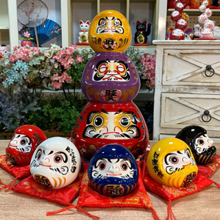 ดารุมะ "สูง 9.5cm" Daruma ตุ๊กตามงคลขอพรให้สมหวัง โชคดี ค้าขาย เฮงเฮง ร่ำรวย กระปุกออมสินนำโชค แม่ค้า ออนไลน์