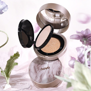 แป้งสองชั้น แป้งแข็ง+แป้งคูสชั่น โนโน NOVO NOVO5861 Light and Bright double layer air cushion cream