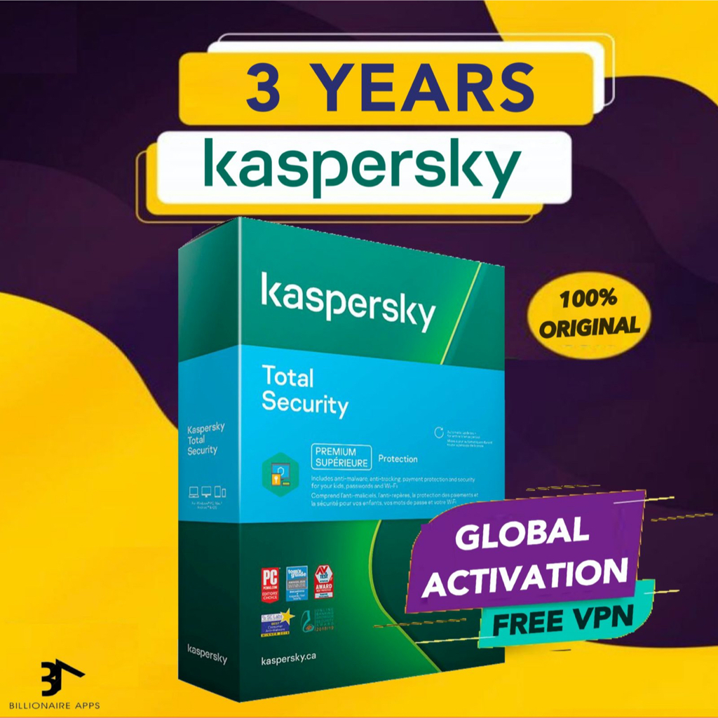 ภาพสินค้าKaspersky Internet Total Security - ORIGINAL Antivirus ซอฟต์แวร์ป้องกันความปลอดภัย จากร้าน sainam.8989 บน Shopee ภาพที่ 1