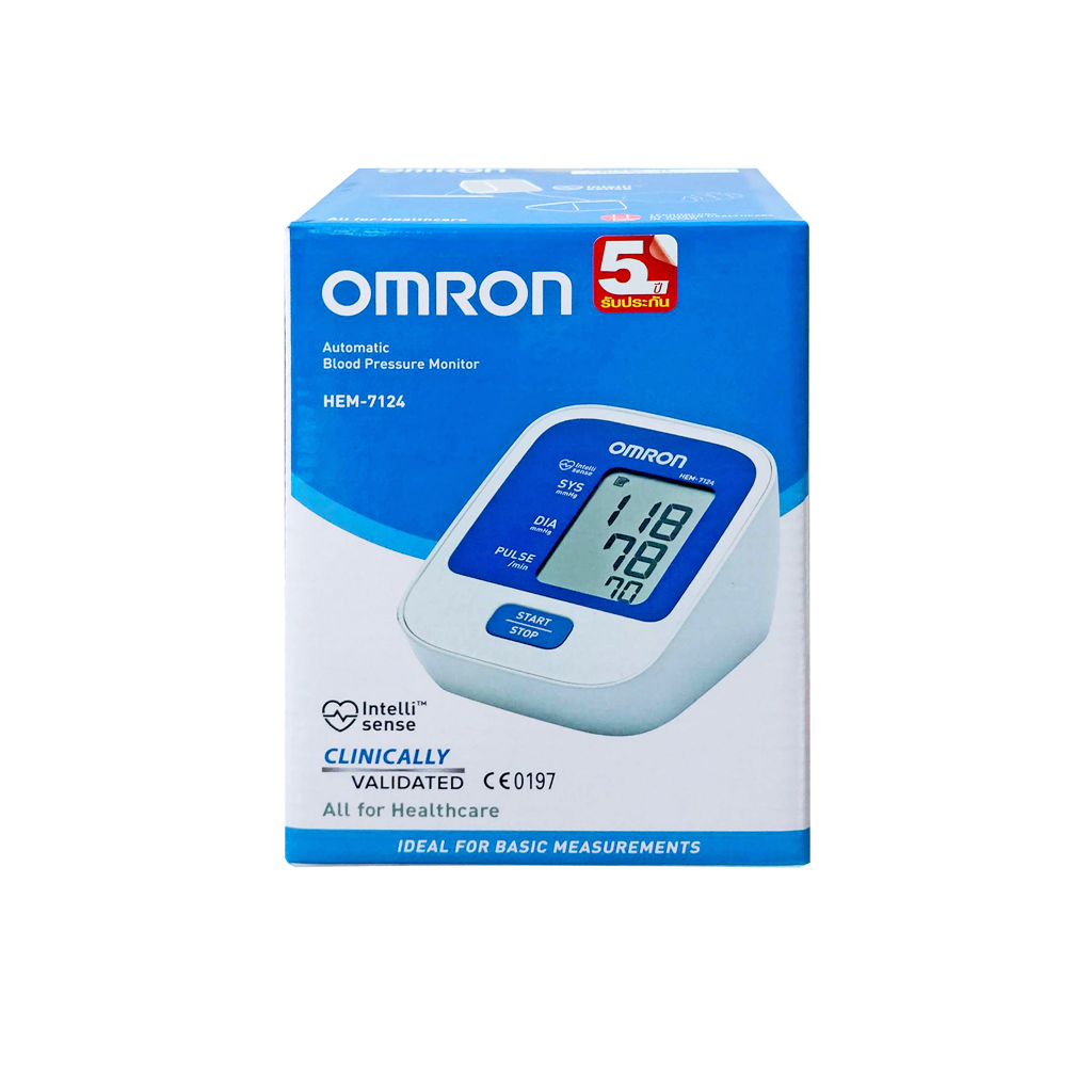 พร้อมส่ง-omron-เครื่องวัดความดัน-รุ่น-hem-7124-ส่งด่วน-ส่งไว-มีรับประกัน-5-ปี