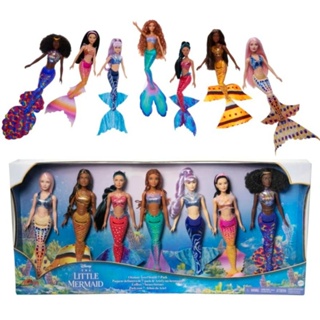 🇺🇲 ลิขสิทธิ์​แท้​จาก​อเมริกา​ 🇺🇲 Disney the Little Mermaid Ariel And Sisters Small Doll Set With 7 Mermaid Dolls