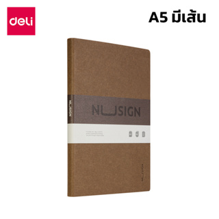 สมุดจดเลคเชอร์ สมุดโน๊ตไดอารี่ สมุดบันทึก A5 ไดอารี่ ปกหนัง มีริบบิ้นคั่นหน้า กระดาษมีเส้น 80แกรม encoremall