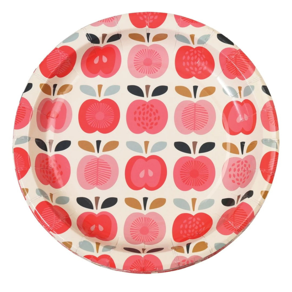 vintage-apple-small-paper-plates-จานกระดาษขนาด-18cm-แพค-8-ชิ้น-สินค้านำเข้าจาก-uk