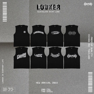 สินค้า LOOKER - เสื้อแขนกุดสีดำสกรีน Logo