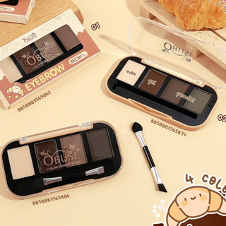 OB-1463 OBUSE(โอบิวซ์ ) EYEBROW PALETTE เขียนคิ้วแบบฝุ่น เขียนคิ้วเจล แว็กคิ้ว ในตลับเดียว มีให้เลือก 3 สี