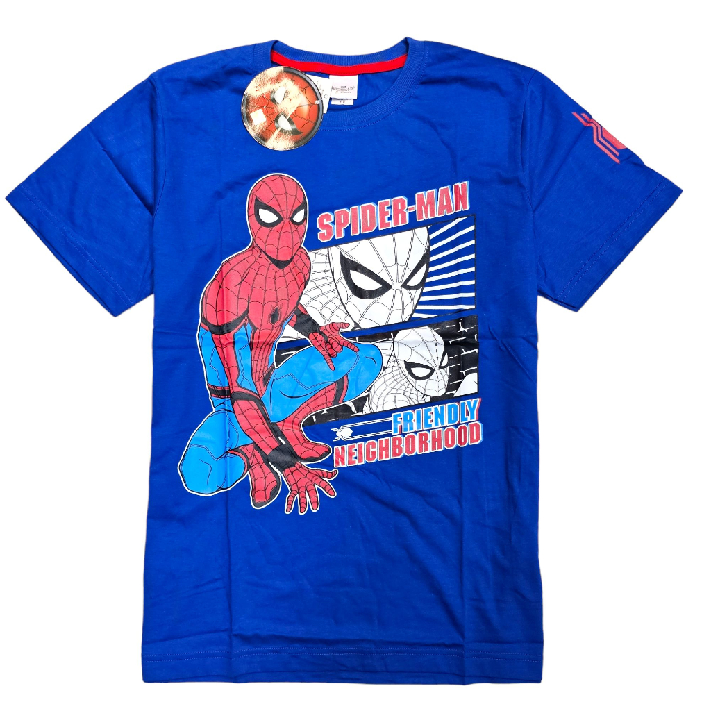 เสื้อยืดเด็กโต-เสื้อยืดผู้ใหญ่-อก-44-นิ้ว-ลายลิขสิทธิ์-avengers-อเวนเจอร์ส-marvel-มาร์เวล-spider-man-สไปเดอร์แมน