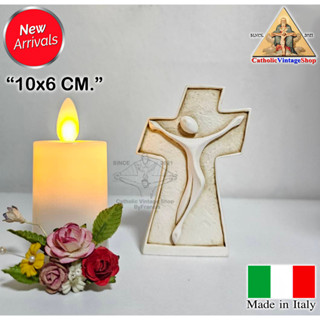 รูปปั้น กางเขนวินเทจ ตั้งโต๊ะ ไม้กางเขนพระเยซู​ ไม้กางเขนอิตาลี Catholic Jesus Cross Jesuschrist statue Figurine Italy