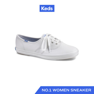 สินค้า KEDS WH45750 รองเท้าผ้าใบหนัง แบบผูกเชือก รุ่น CHAMPION CORE LEATHER สีขาว