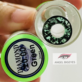 Dimond / 1Carat / Diamond Green บิ๊กอาย ลายเพชร ไดม่อน สีเขียว คอนแทคเลนส์ Contact Lens ตาโต วิบวับ วิ้งๆ ค่าสายตา แบ๊ว