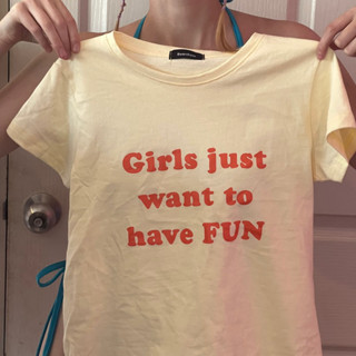 Girl just want to have fun baby tee เสื้อเบบี้ที