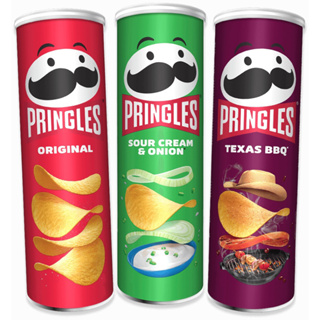 มันฝรั่งทอดกรอบพริงเกิลส์(Pringles)  มี 2 รส ดั้งเดิม/ซาวครีม 158g