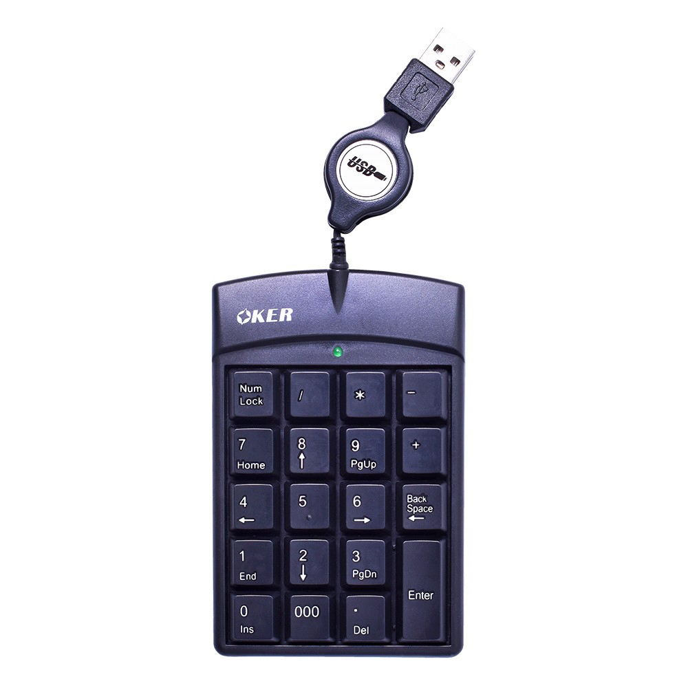 แท้100-oker-kp-973-keyboard-wired-numeric-mini-keypad-คีย์บอร์ดตัวเลขเก็บสาย-แป้นพิมพ์ตัวเลข-มาตรฐาน-cc-973