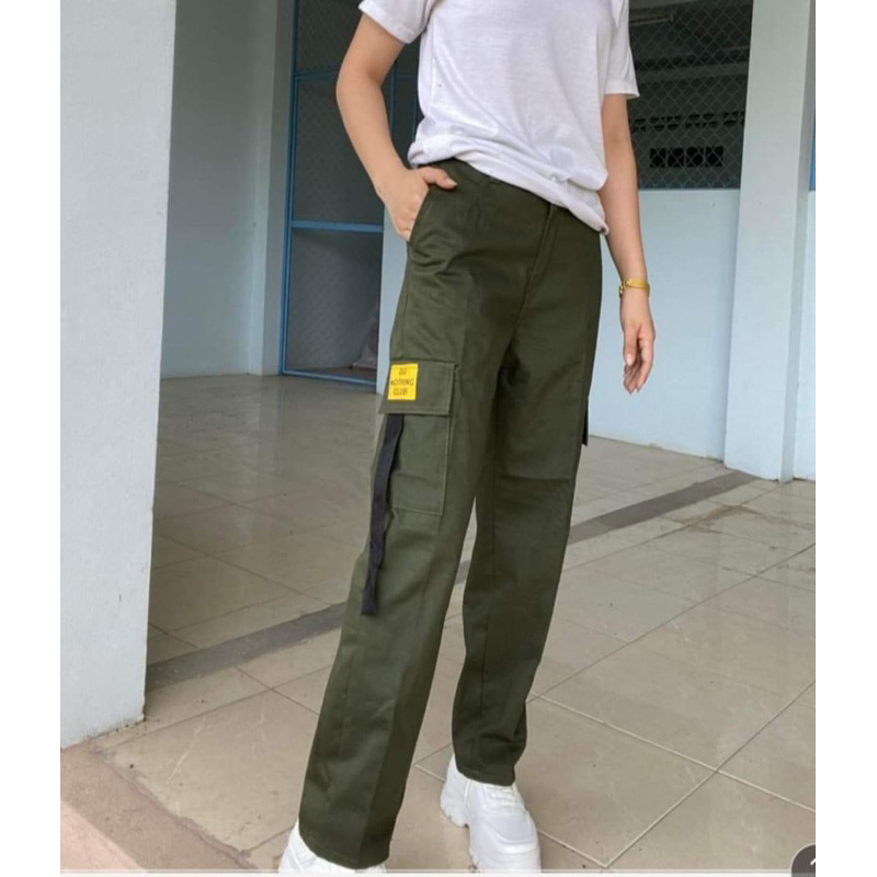 กางเกงขายาว-วินเทจ-กระเป๋าเชือก-ญ-ช-เอวสม็อคหลัง26-33นิ้ว-มี-3-สีให้เลือก-ต-1