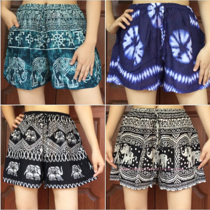 ภาพสินค้าElephant pants Thai pants Shorts กางเกงขาสั้น กางเกงลายช้าง มีหลายลายให้เลือก จากร้าน ninarcp บน Shopee ภาพที่ 8