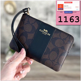 ภาพขนาดย่อของภาพหน้าปกสินค้ากระเป๋าคล้องมือ C O A C H ไซส์ S  Small Wristlet จากร้าน reallythings_shop บน Shopee