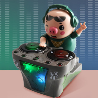 หมูเต้น DJ Pig ของเล่น หมูเต้น ดนตรี ของขวัญสำหรับเด็ก หมูเวที หลายเพลง ดีเจหมู