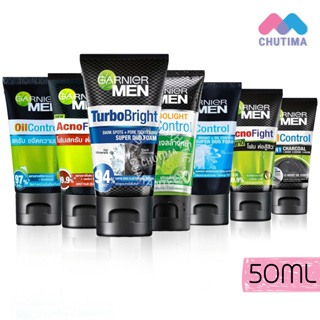 โฟมล้างหน้า การ์นิเย่ เมน เทอร์โบไลท์/แอคโนไฟท์ โฟม Garnier Men Turbolight/Acnofight Foam 50 ml.