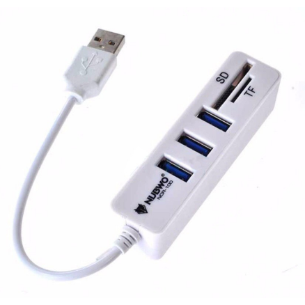 แท้100-nubwo-ncr-100-ตัวเพิ่มช่อง-ยูเอสบี-ตัวอ่านการ์ด-usb-hub-3-port-card-reader-v2-0-2in1-cc-100